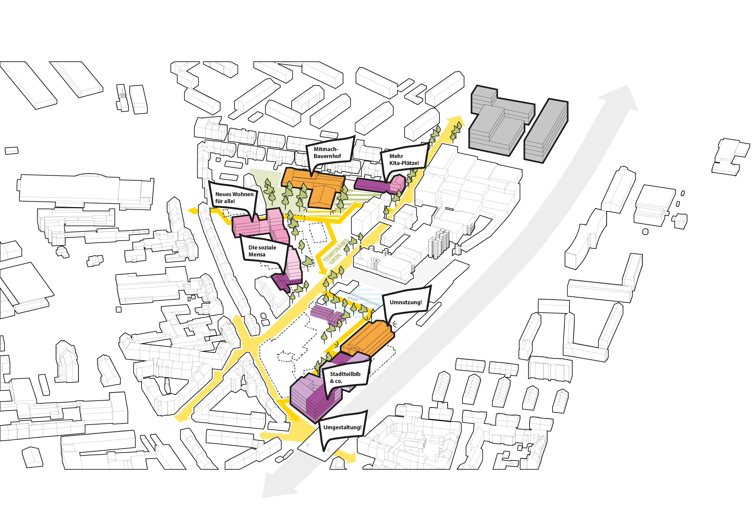 Phase 1 - Ortseingang und Bestand gestalten